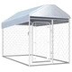 Външна клетка за кучета с покрив, 200x100x125 см