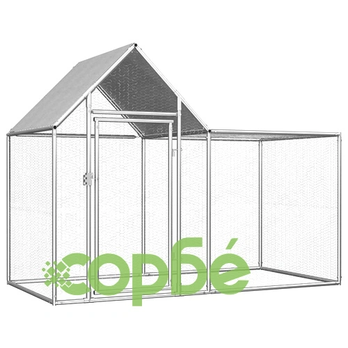 Птичарник, 2x1x1,5 м, поцинкована стомана ➤ топ цена ➤ sorbe.bg