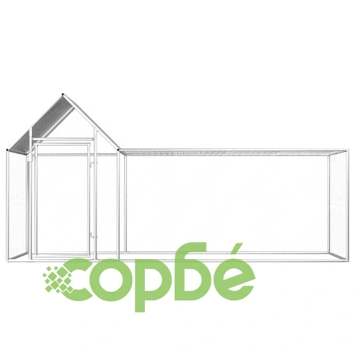 Птичарник, 3x1x1,5 м, поцинкована стомана ➤ топ цена ➤ sorbe.bg