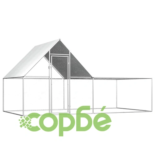 Птичарник, 4x2x2 м, поцинкована стомана ➤ топ цена ➤ sorbe.bg