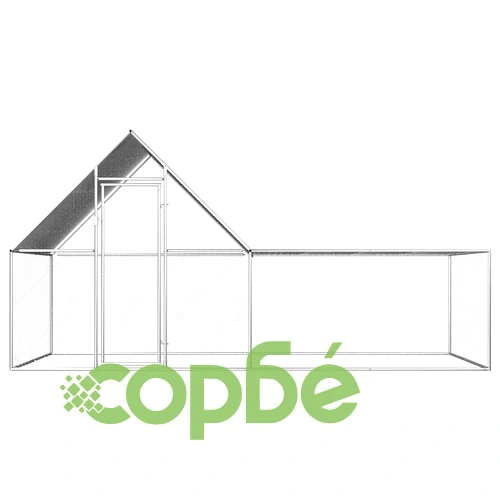 Птичарник, 4x2x2 м, поцинкована стомана ➤ топ цена ➤ sorbe.bg