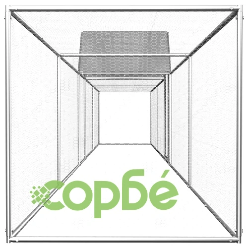 Птичарник, 9x1x1,5 м, поцинкована стомана ➤ топ цена ➤ sorbe.bg