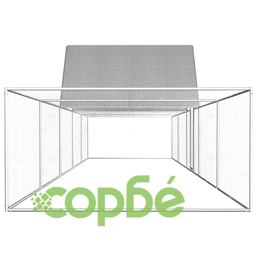 Птичарник, 10x2x2 м, поцинкована стомана ➤ топ цена ➤ sorbe.bg