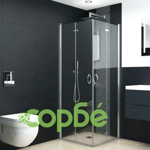Душ кабина с врати хармоника, ESG стъкло, 80x70x185 см ➤ топ цена ➤ sorbe.bg