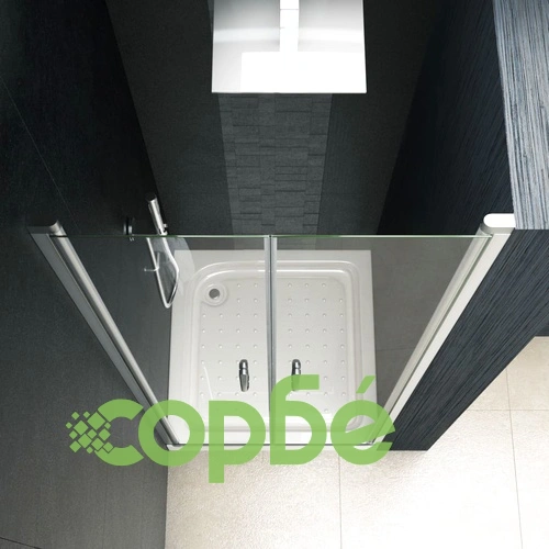 Врати за душ, прозрачно ESG стъкло, 90x180 см ➤ топ цена ➤ sorbe.bg