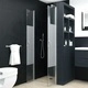 Врати за душ, полуматирано ESG стъкло, 80x185 см