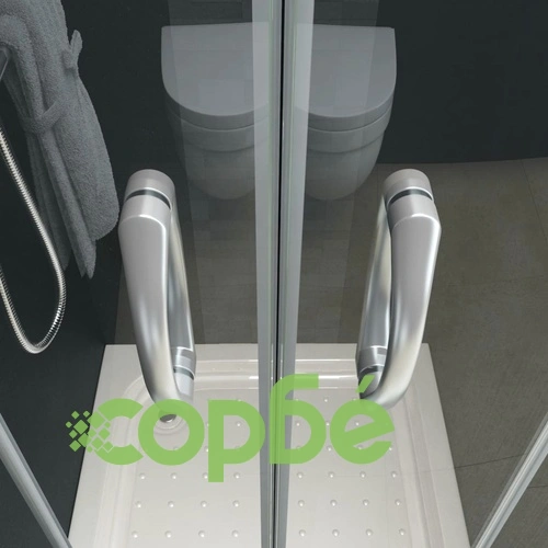 Душ параван хармоника, прозрачно ESG стъкло, 90x185 см ➤ топ цена ➤ sorbe.bg