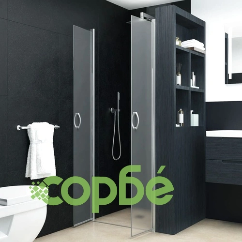 Врати за душ, матирано ESG стъкло, 80x185 см ➤ топ цена ➤ sorbe.bg