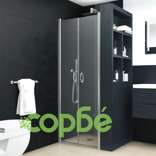 Врати за душ, матирано ESG стъкло, 80x185 см ➤ топ цена ➤ sorbe.bg