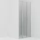 Врати за душ, прозрачно ESG стъкло, 100x185 см