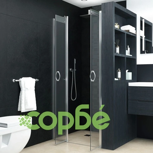 Врати за душ, прозрачно ESG стъкло, 100x185 см ➤ топ цена ➤ sorbe.bg