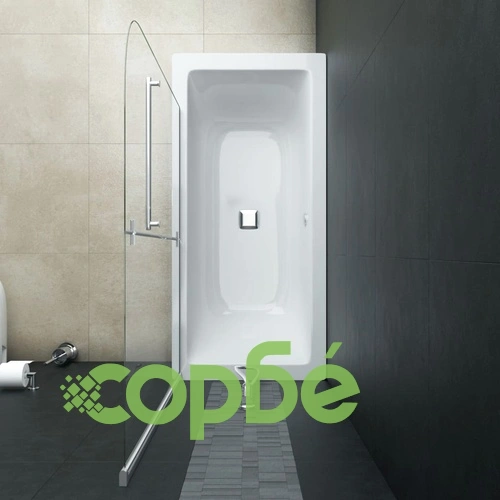 Сгъваем душ параван, 2 панела, ESG стъкло, 120x140 см ➤ топ цена ➤ sorbe.bg