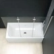 Сгъваем душ параван, 3 панела, ESG стъкло, 130x138 см
