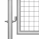 Градинска врата, поцинкована стомана, 306x175 см, сребриста