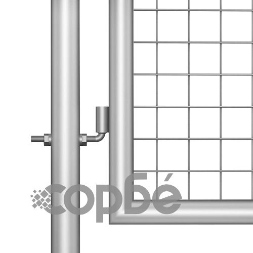 Градинска врата, поцинкована стомана, 306x200 см, сребриста ➤ топ цена ➤ sorbe.bg
