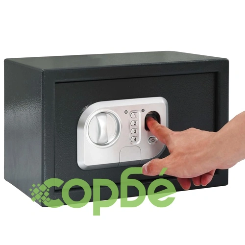 Цифров сейф с пръстов отпечатък, тъмносив, 31x20x20 см ➤ топ цена ➤ sorbe.bg