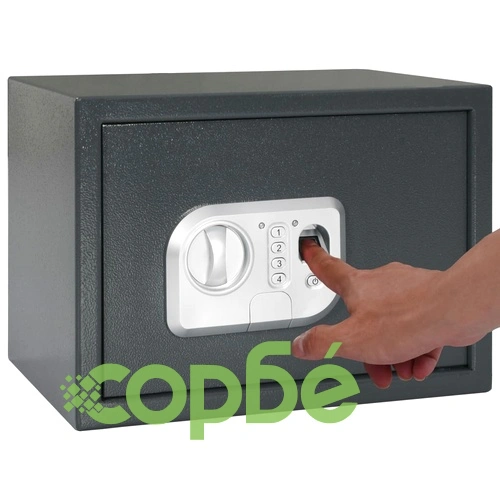 Цифров сейф с пръстов отпечатък, тъмносив, 35x25x25 см ➤ топ цена ➤ sorbe.bg