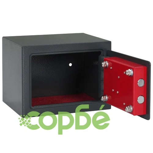 Механичен сейф, тъмносив, 23x17x17 см, стомана  ➤ топ цена ➤ sorbe.bg