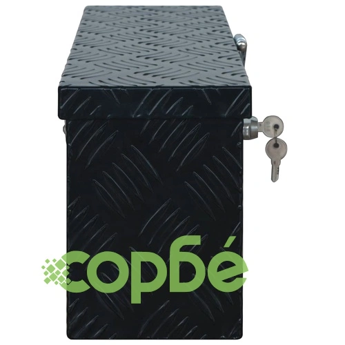 Алуминиева кутия, 485x140x200 мм, черна ➤ топ цена ➤ sorbe.bg