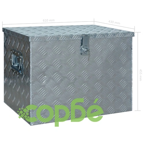Алуминиева кутия, 610x430x455 мм, сребриста ➤ топ цена ➤ sorbe.bg