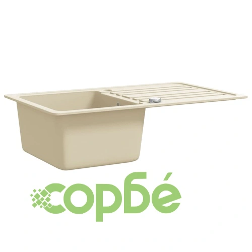 Гранитна кухненска мивка с едно корито, бежова ➤ топ цена ➤ sorbe.bg