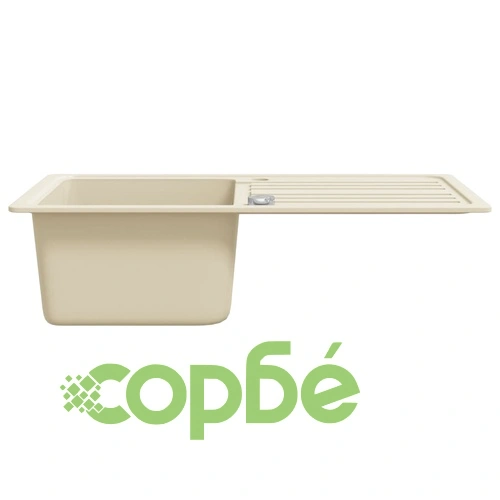 Гранитна кухненска мивка с едно корито, бежова ➤ топ цена ➤ sorbe.bg