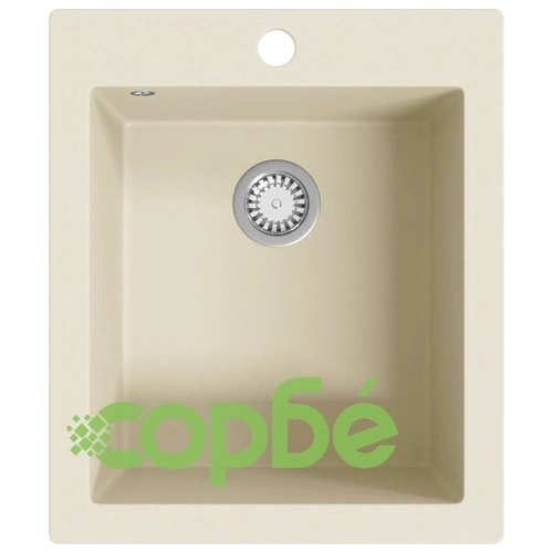 Гранитна кухненска мивка с едно корито, бежова ➤ топ цена ➤ sorbe.bg