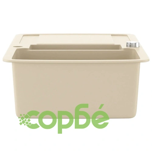 Гранитна кухненска мивка с две корита, бежова ➤ топ цена ➤ sorbe.bg