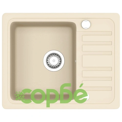 Гранитна кухненска мивка с едно корито, бежова ➤ топ цена ➤ sorbe.bg
