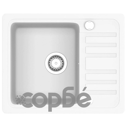 Гранитна кухненска мивка с едно корито, бяла ➤ топ цена ➤ sorbe.bg