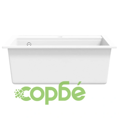 Гранитна кухненска мивка с едно корито, бяла ➤ топ цена ➤ sorbe.bg