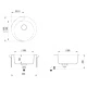 Гранитна кухненска мивка с едно корито, кръгла, бежова