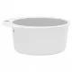 Гранитна кухненска мивка с едно корито, кръгла, бяла