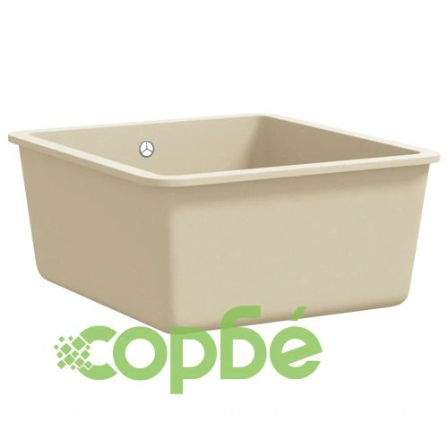 Гранитна кухненска мивка с едно корито, бежова ➤ топ цена ➤ sorbe.bg