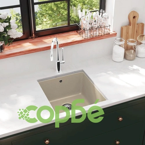 Гранитна кухненска мивка с едно корито, бежова ➤ топ цена ➤ sorbe.bg