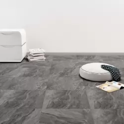 Самозалепващи подови дъски от PVC, 5,11 кв.м., черни с шарки