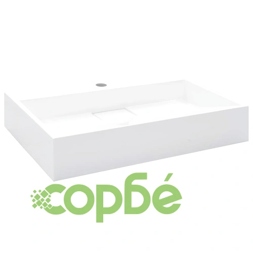 Мивка, 60x38x11 см, минерална/мраморна отливка, бяла ➤ топ цена ➤ sorbe.bg