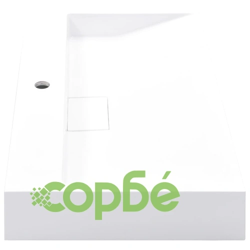 Мивка, 80x46x11 см, минерална/мраморна отливка, бяла ➤ топ цена ➤ sorbe.bg