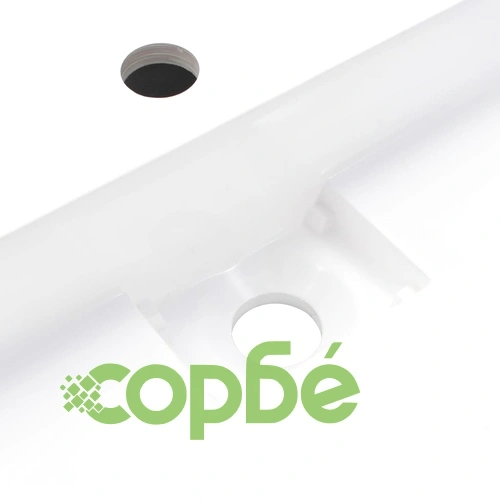 Мивка, 80x46x11 см, минерална/мраморна отливка, бяла ➤ топ цена ➤ sorbe.bg