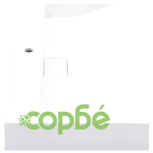 Мивка, 100x46x11 см, минерална/мраморна отливка, бяла ➤ топ цена ➤ sorbe.bg