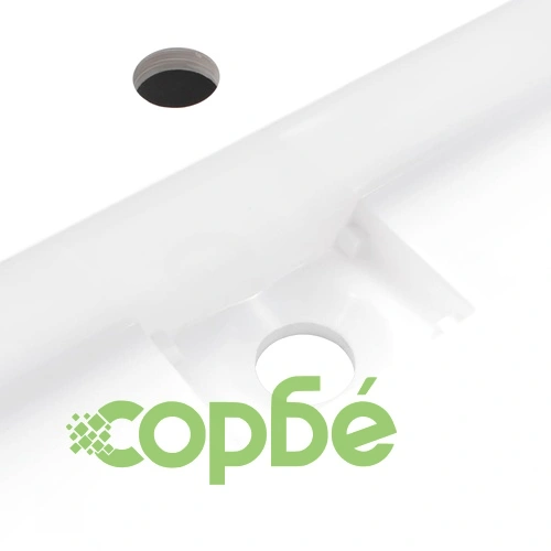 Мивка, 100x46x11 см, минерална/мраморна отливка, бяла ➤ топ цена ➤ sorbe.bg