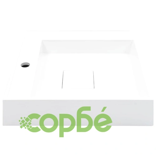 Мивка, 50x50x12 см, минерална/мраморна отливка, бяла ➤ топ цена ➤ sorbe.bg