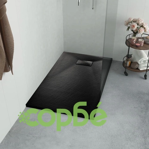 Душ корито, SMC, черно, 80x80 см ➤ топ цена ➤ sorbe.bg