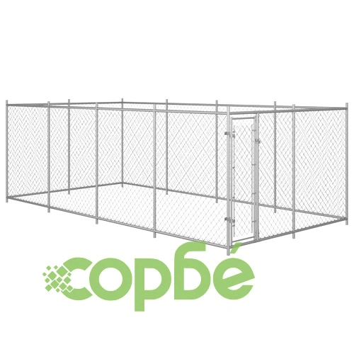 Дворна клетка за кучета, 7,6x3,8x1,9 м ➤ топ цена ➤ sorbe.bg