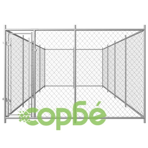 Дворна клетка за кучета, 7,6x3,8x1,9 м ➤ топ цена ➤ sorbe.bg