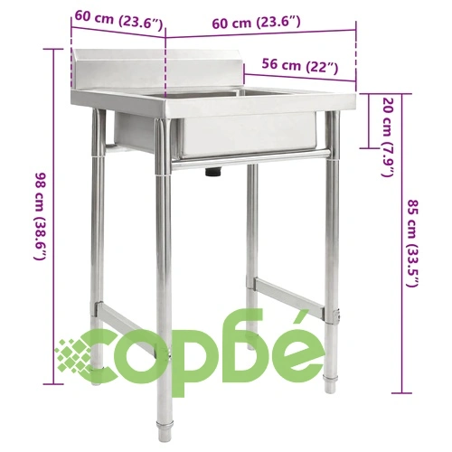Кухненска мивка с едно корито, неръждаема стомана ➤ топ цена ➤ sorbe.bg