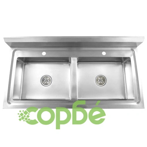 Кухненска мивка с двойно корито, неръждаема стомана ➤ топ цена ➤ sorbe.bg