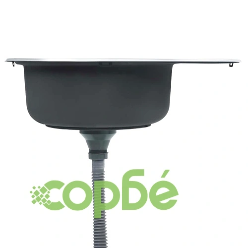 Кухненска мивка с цедка и сифон, овална, неръждаема стомана ➤ топ цена ➤ sorbe.bg