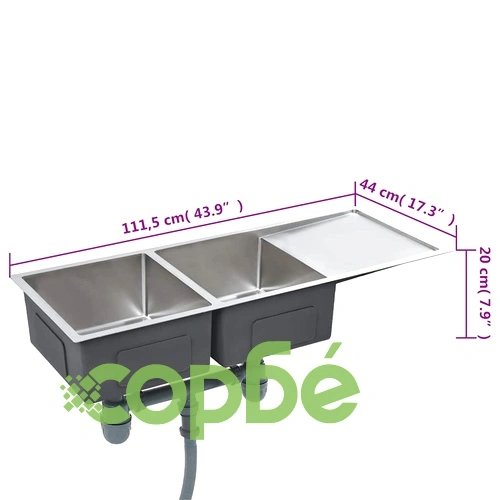 Ръчно изработена кухненска мивка, неръждаема стомана ➤ топ цена ➤ sorbe.bg