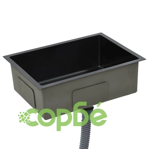 Ръчно изработена кухненска мивка, черна, неръждаема стомана ➤ топ цена ➤ sorbe.bg